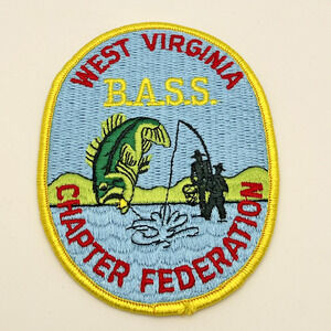 NOS Fishing B.A.S.S. West Virginia CHAPTER FEDERATION Patch (Angler Bass Boat)